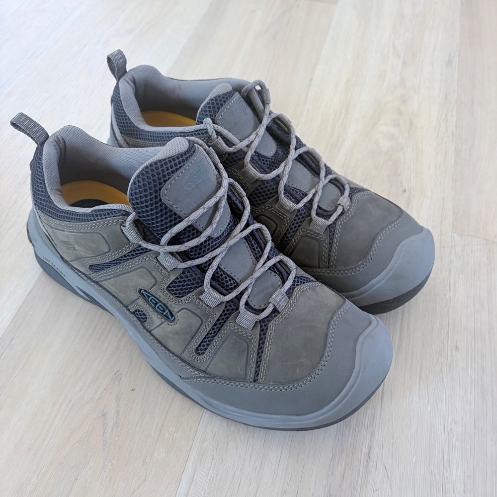 KEEN Flint II Steel Toe Work Shoes Mens 13 Gray Low Hiking Sneakers 1026779 NEW